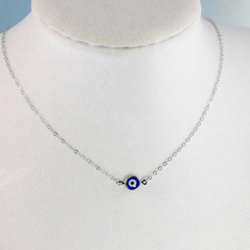 Foreign Trade Jewelry Fashion Simple Blue Eye Necklace