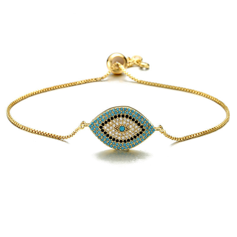 NEWBUY Trendy Turkish Gold Evil Eye