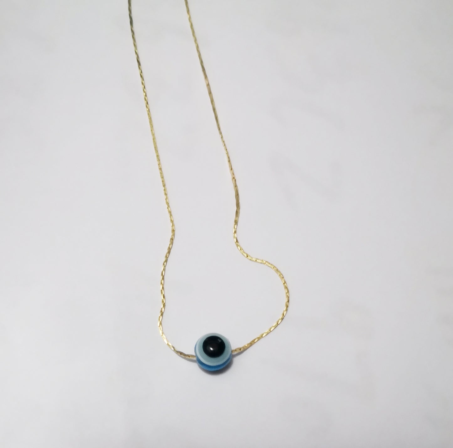 Resin evil eye gold chain necklace neck chain