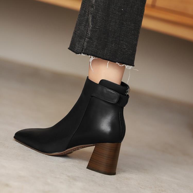 Autumn Thick-heeled Mid-heel Short Boots Women Boots