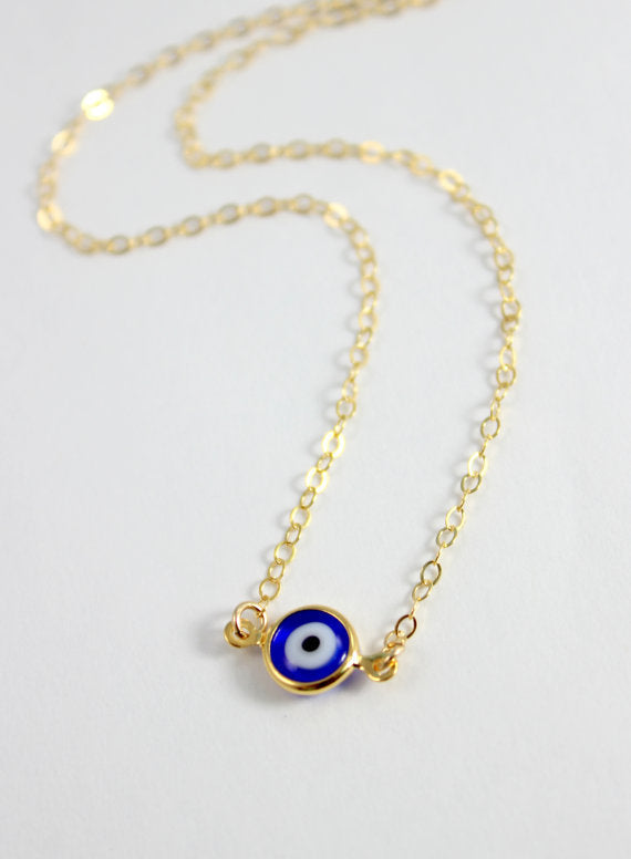 Foreign Trade Jewelry Fashion Simple Blue Eye Necklace