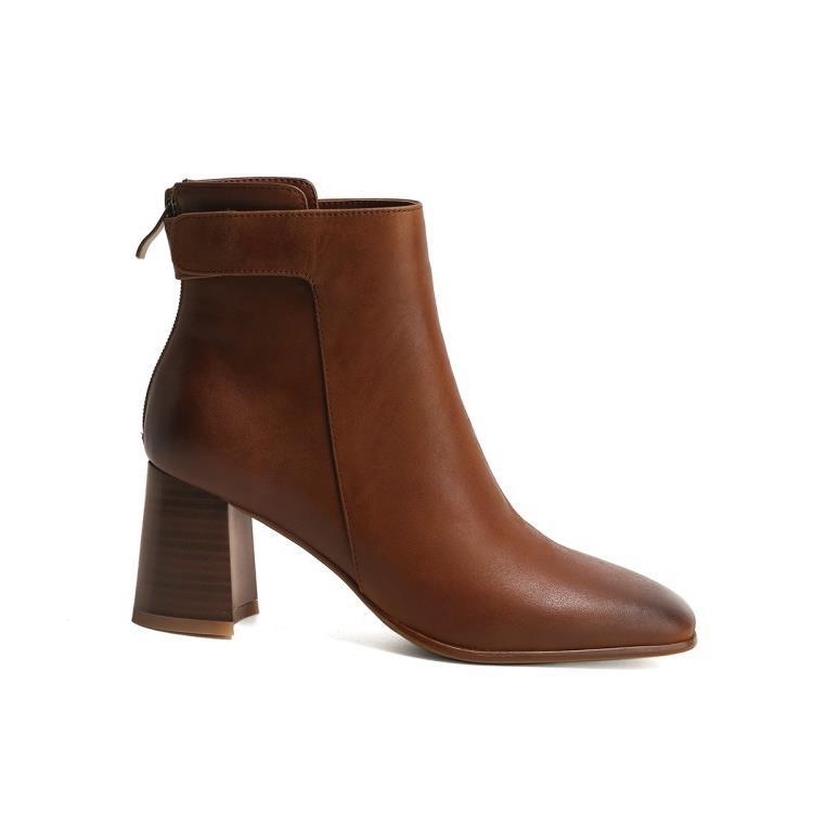 Autumn Thick-heeled Mid-heel Short Boots Women Boots