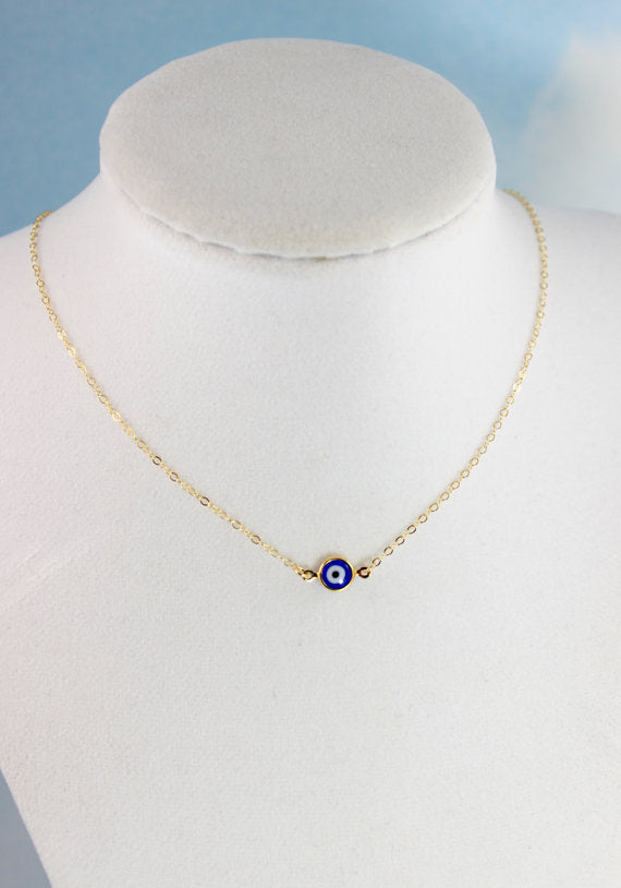 Foreign Trade Jewelry Fashion Simple Blue Eye Necklace